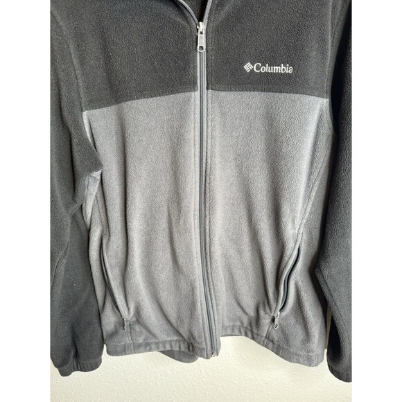 Columbia Men’s M Gray Full-Zip Fleece Jacket Outdoor Hiking Camping Layering - Picture 11 of 16